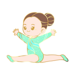 Mint Glitter Gymnast Split Leap Pin