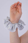 Silver Holographic Scrunchie
