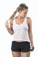 Mali & Sachi Cylinder White Singlet Activewear